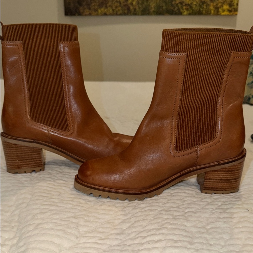 Seychelles Brown Leather Combat Boots